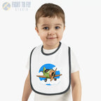 Baby Bib with Airplane Design - Open Cockpit Sportster - Kids clothes - Pilot gifts - WWII warbird t-shirt