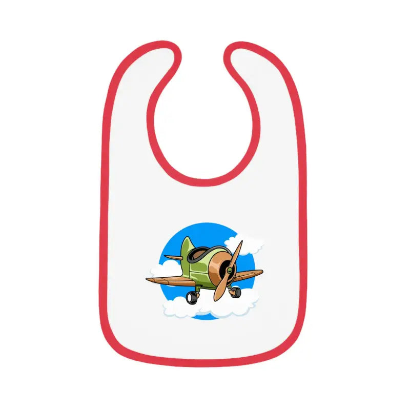 Baby Bib with Airplane Design - Open Cockpit Sportster - Kids clothes - Pilot gifts - WWII warbird t-shirt