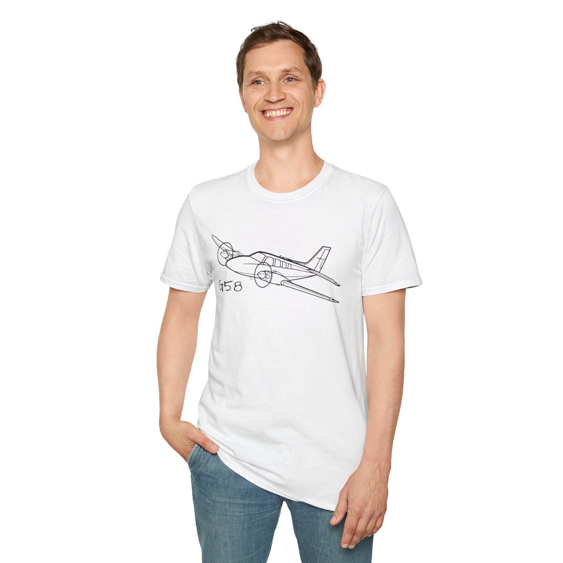 Beechcraft B58 Baron T-Shirt – Beech Twin-Engine Aircraft Tee - Gifts for pilots - Aviation apparel