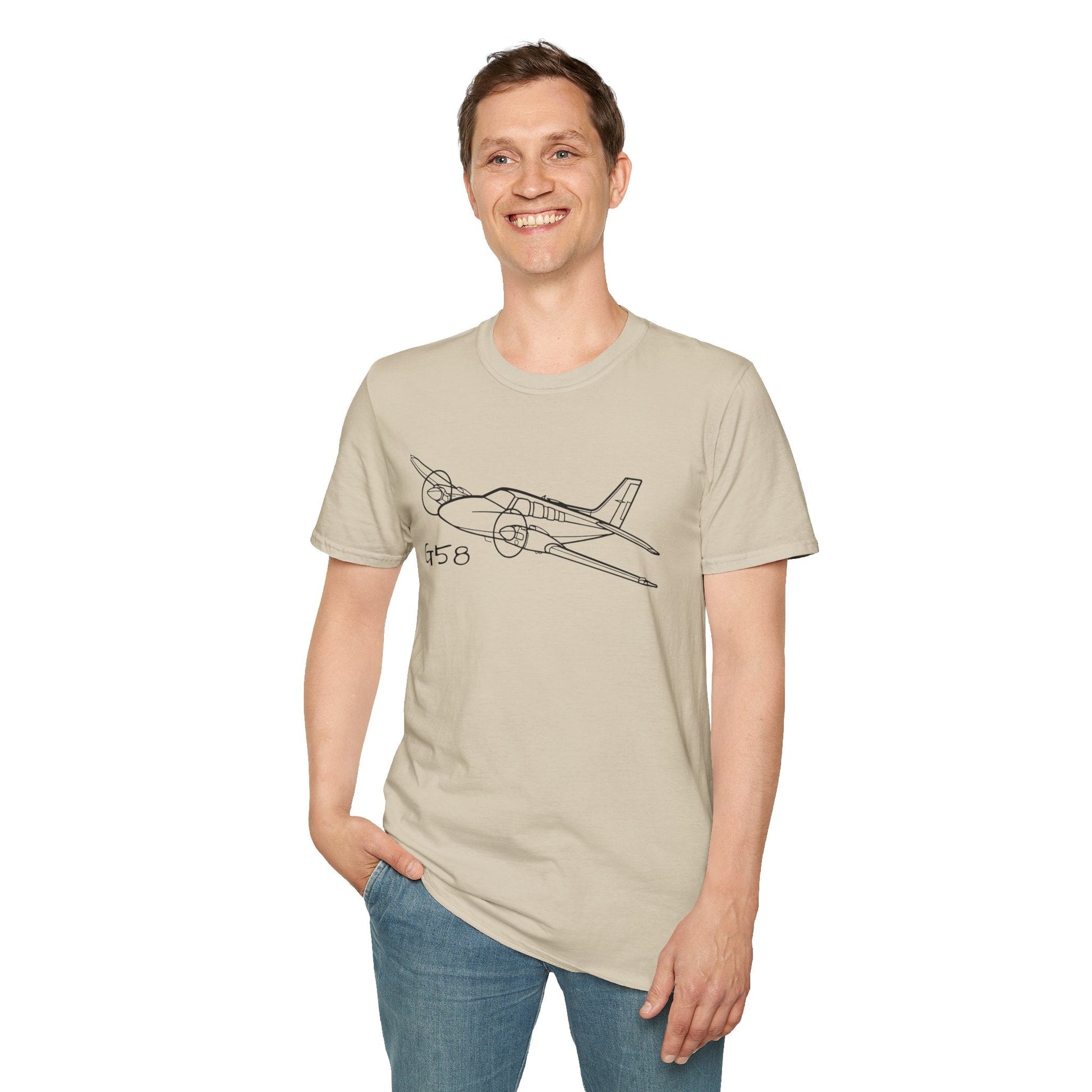 Beechcraft B58 Baron T-Shirt – Beech Twin-Engine Aircraft Tee - Gifts for pilots - Aviation apparel