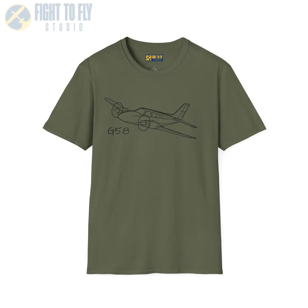 Beechcraft B58 Baron T-Shirt - Pilot gifts - WWII warbird t-shirt
