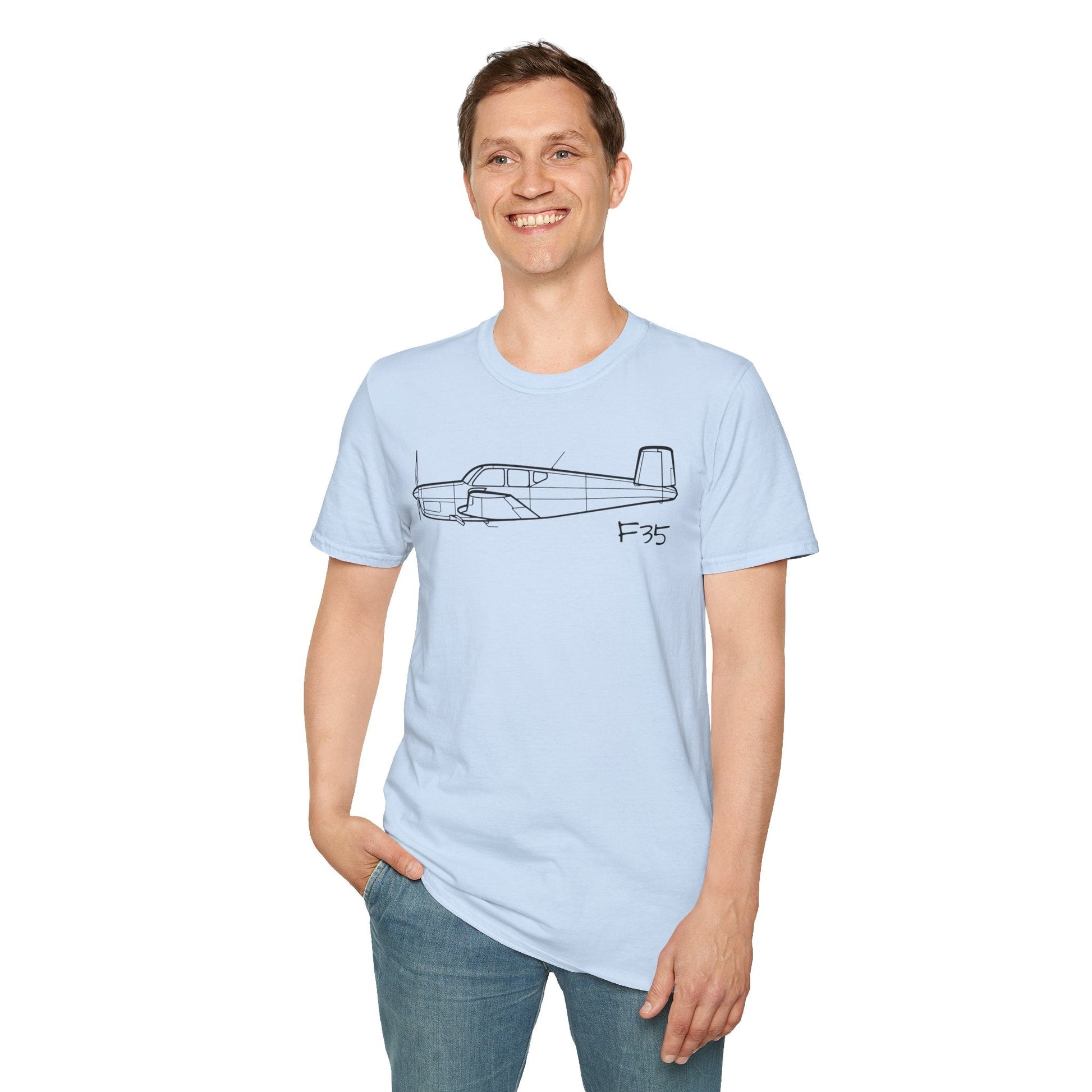 Beechcraft F35 Bonanza T-Shirt – Classic V-Tail Flying Tee - Gifts for pilots - Aviation apparel