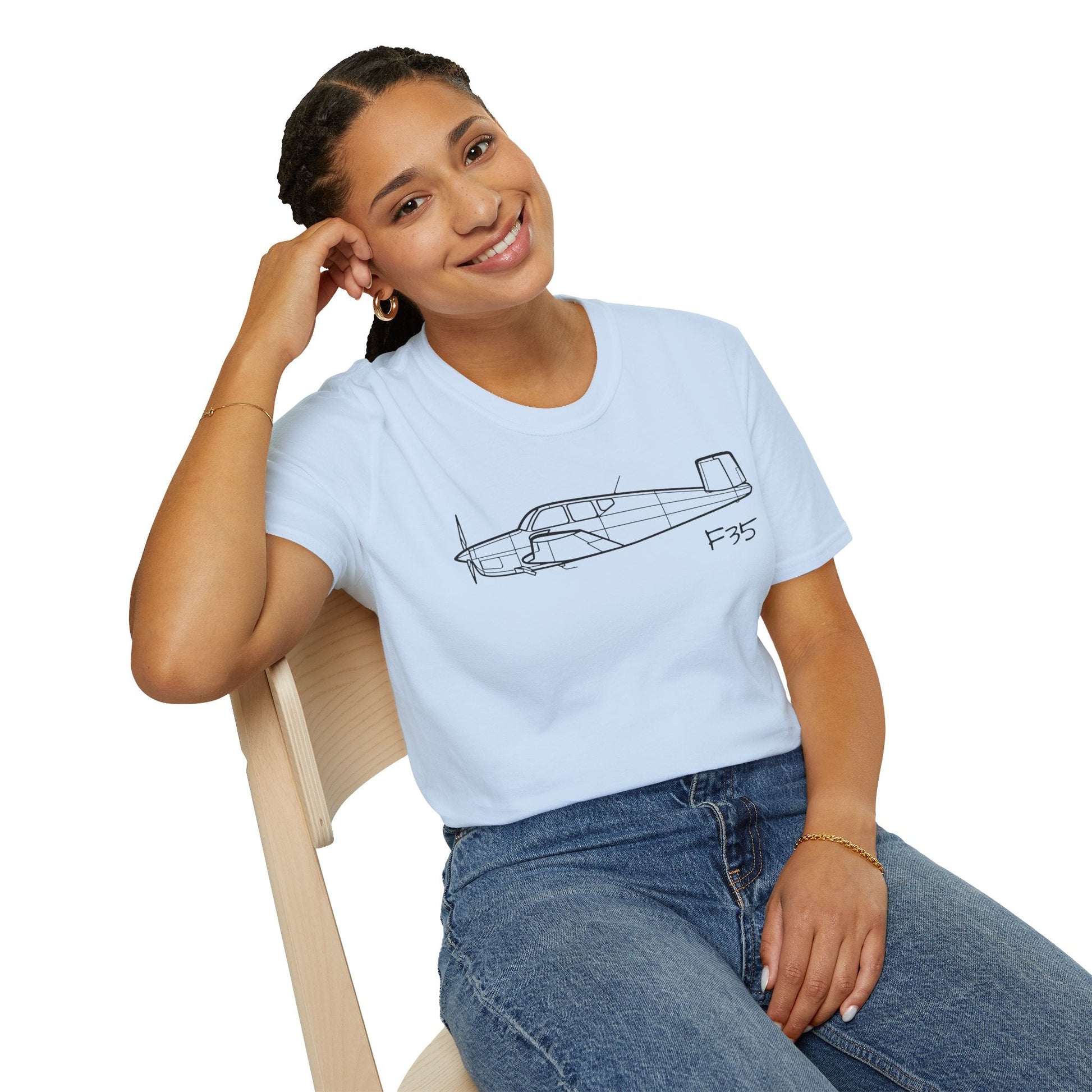 Beechcraft F35 Bonanza T-Shirt – Classic V-Tail Flying Tee - Gifts for pilots - Aviation apparel