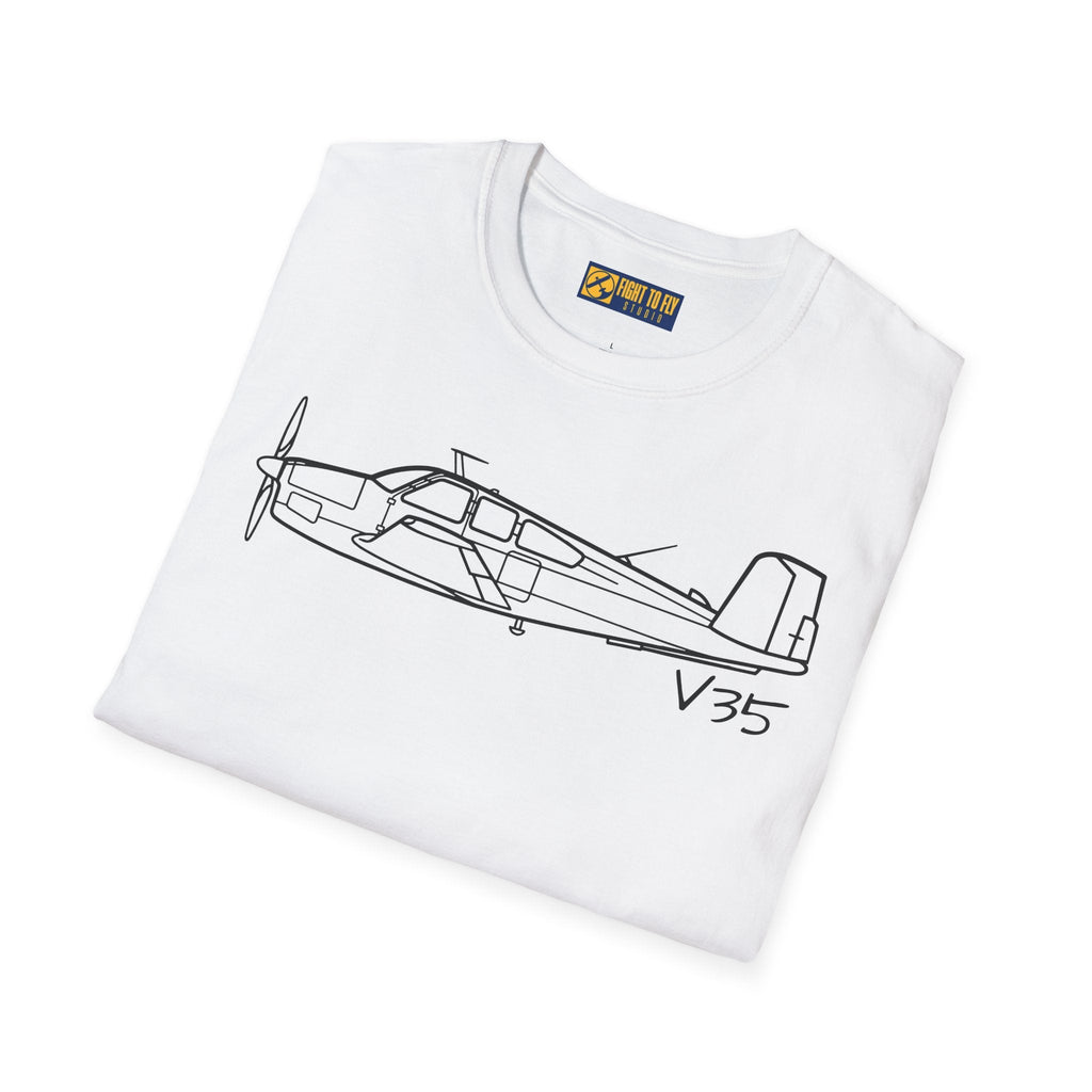 Beechcraft V35 Bonanza T-Shirt – V-Tail Aviation Legend Tee - Gifts for pilots - apparel