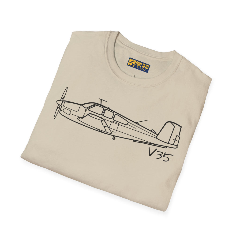 Beechcraft V35 Bonanza T-Shirt – V-Tail Aviation Legend Tee - Gifts for pilots - apparel