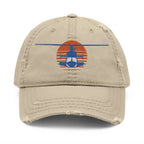 Bell 222 Helicopter Distressed Hat (Embroidery) - Hats - Pilot gifts - WWII warbird t-shirt