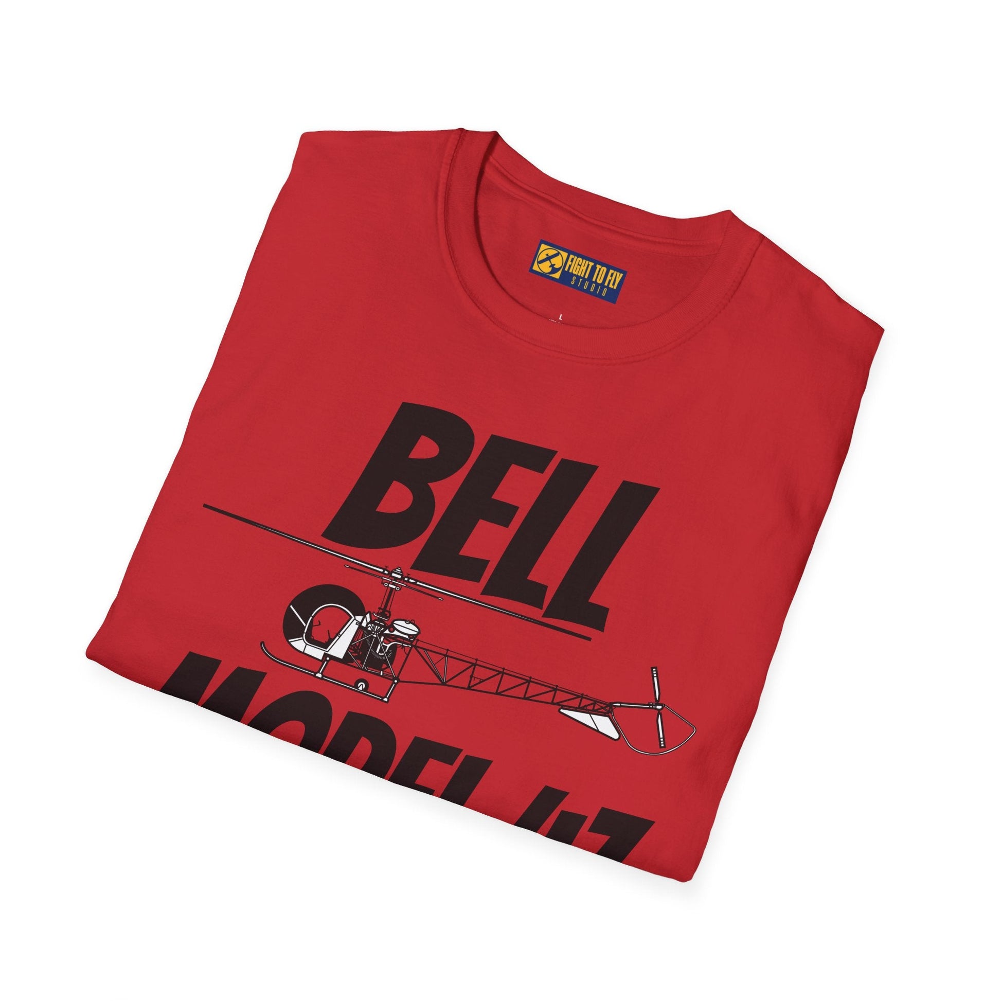 Bell 47 Side Profile T-Shirt – Classic Bubble Canopy Helicopter Tee - Gifts for pilots - Aviation apparel