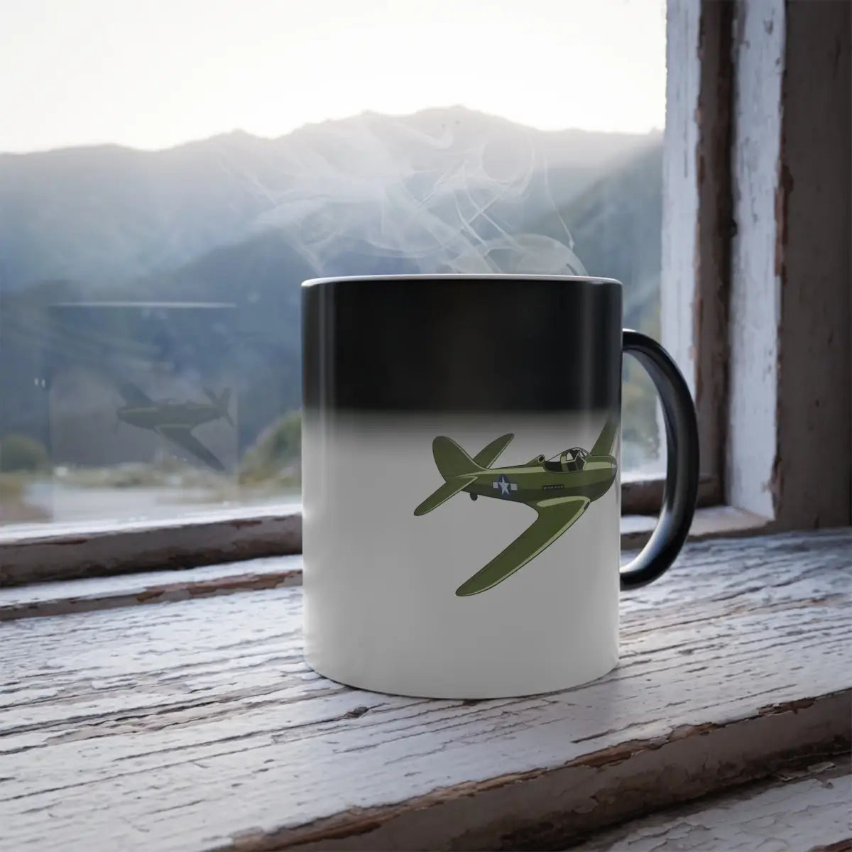 Bell P-39 Airacobra – WWII Aircraft Mug (Color Changing) - Pilot gifts - warbird t-shirt