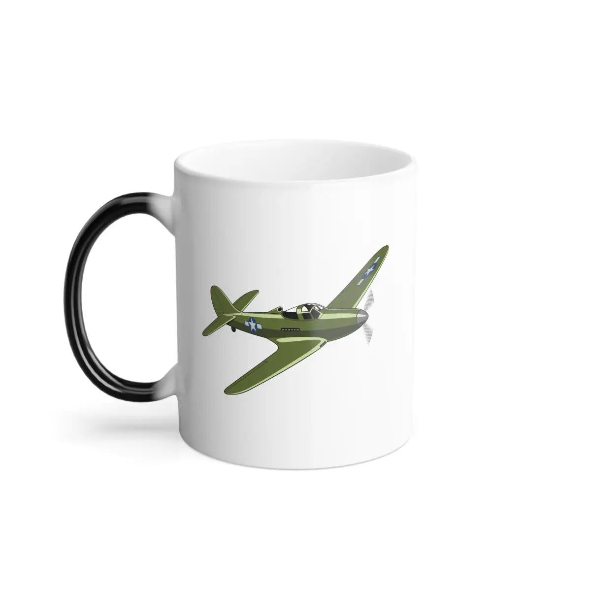 Bell P-39 Airacobra – WWII Aircraft Mug (Color Changing) - Pilot gifts - warbird t-shirt