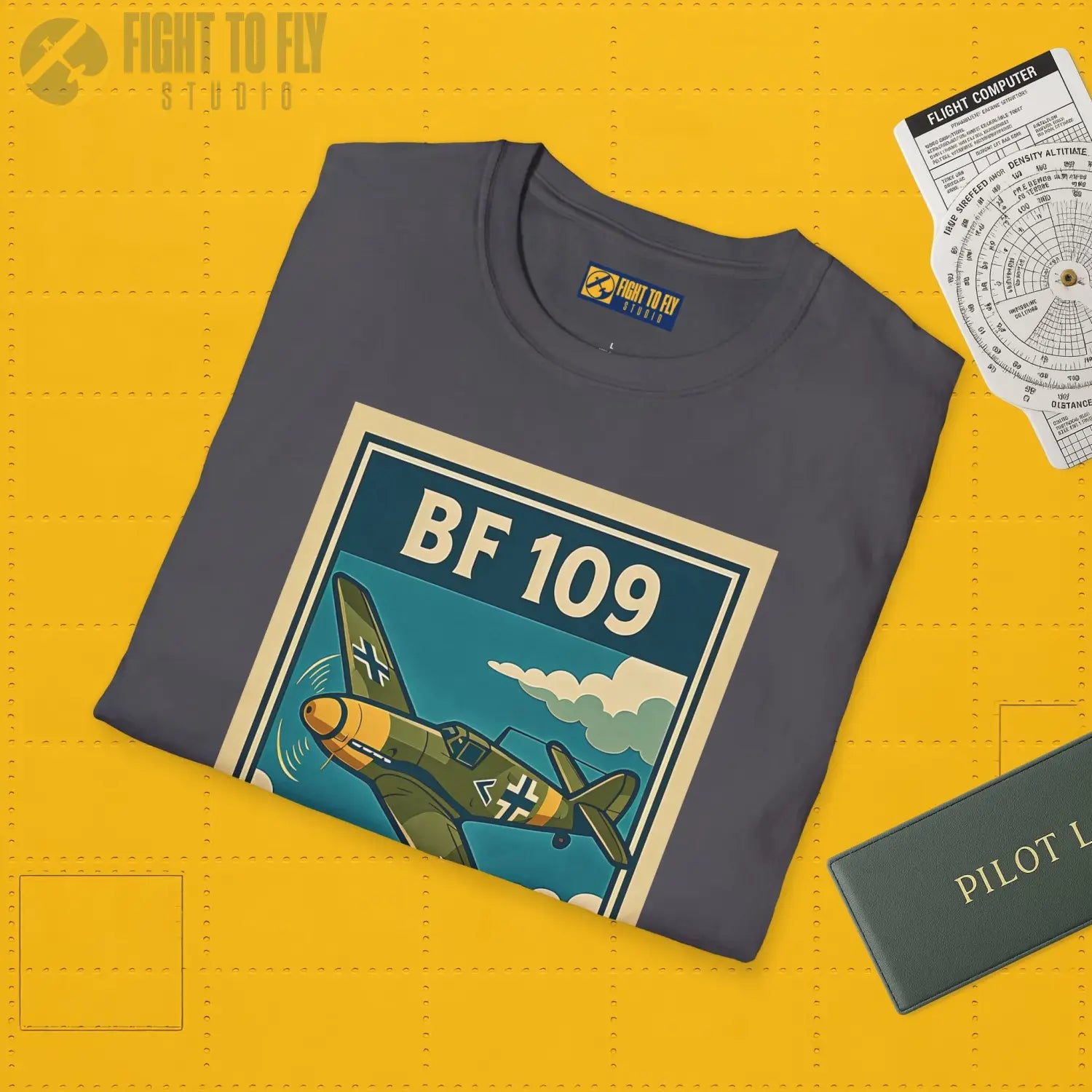 Messerschmitt Bf 109 Premium Full Graphic T-Shirt - Pilot gifts - WWII warbird t-shirt