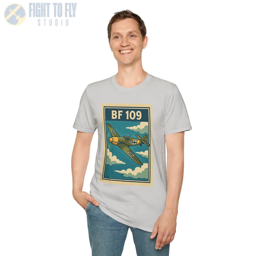Messerschmitt Bf 109 Premium Full Graphic T-Shirt - Pilot gifts - WWII warbird t-shirt