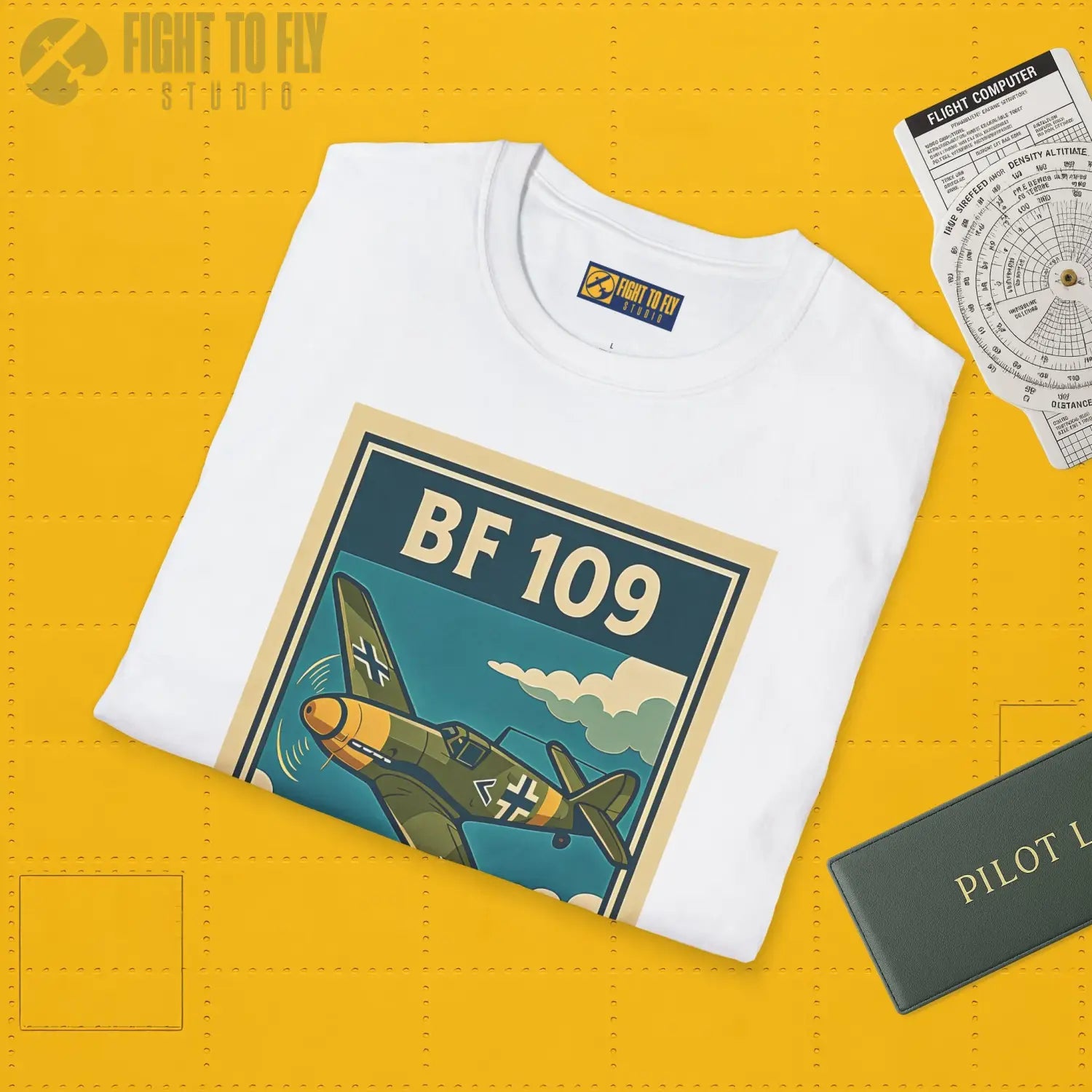 Messerschmitt Bf 109 Premium Full Graphic T-Shirt - Pilot gifts - WWII warbird t-shirt