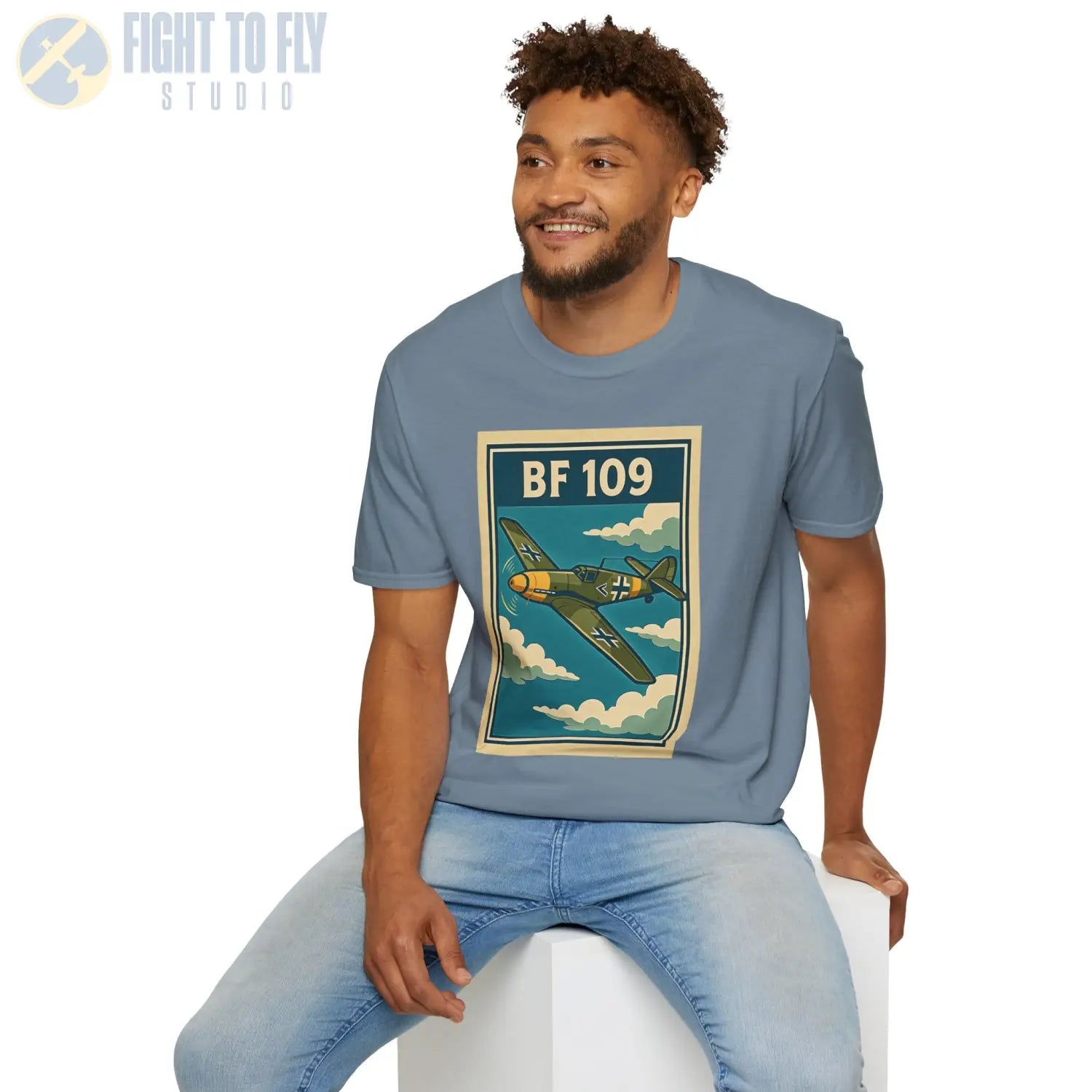 Messerschmitt Bf 109 Premium Full Graphic T-Shirt - Pilot gifts - WWII warbird t-shirt