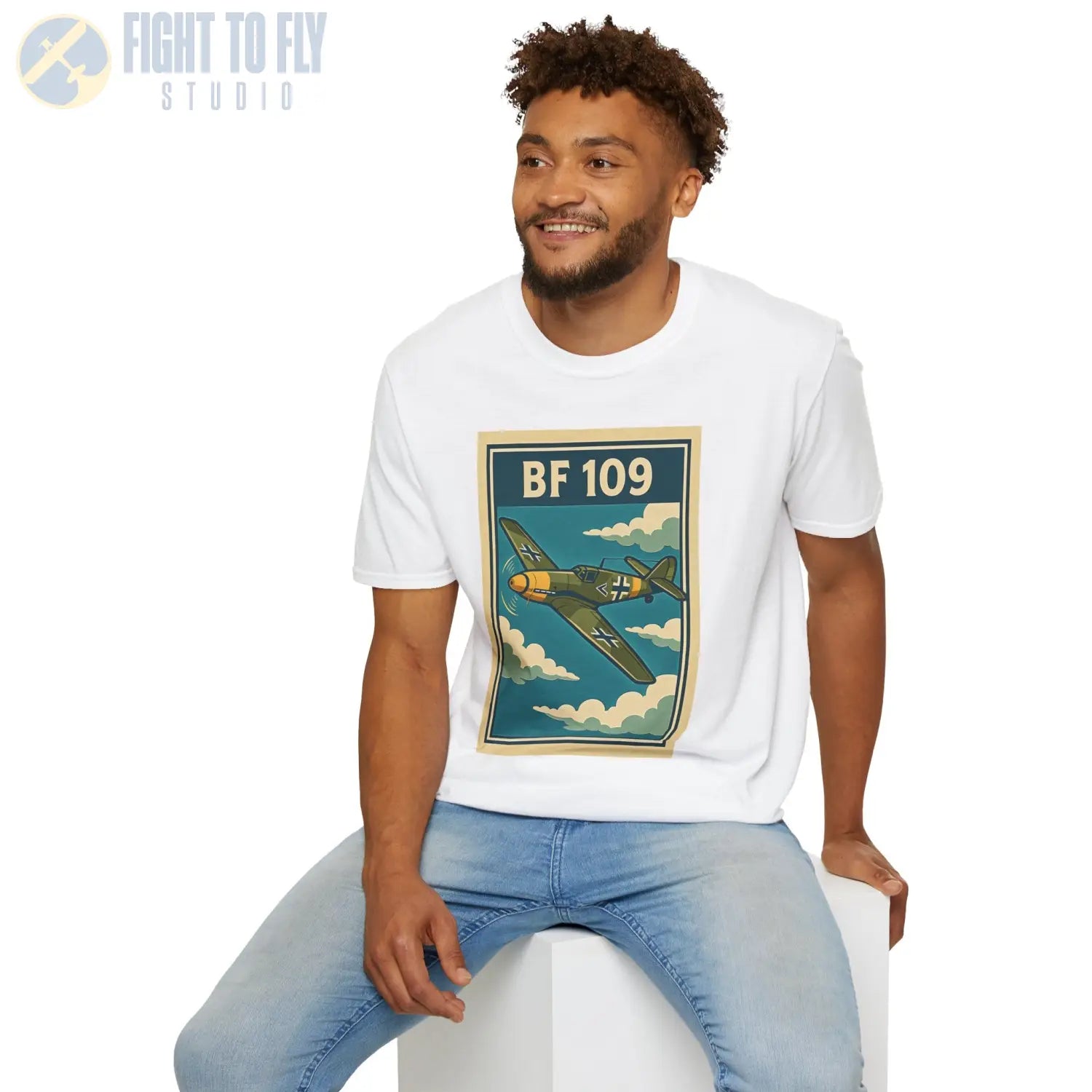 Messerschmitt Bf 109 Premium Full Graphic T-Shirt - Pilot gifts - WWII warbird t-shirt