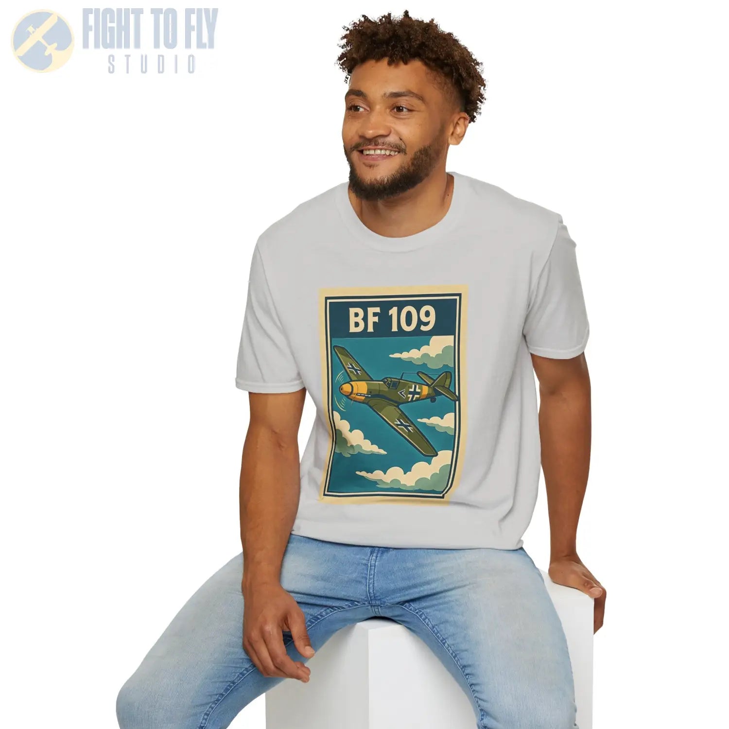 Messerschmitt Bf 109 Premium Full Graphic T-Shirt - Pilot gifts - WWII warbird t-shirt