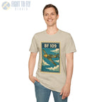 Messerschmitt Bf 109 Premium Full Graphic T-Shirt - Pilot gifts - WWII warbird t-shirt