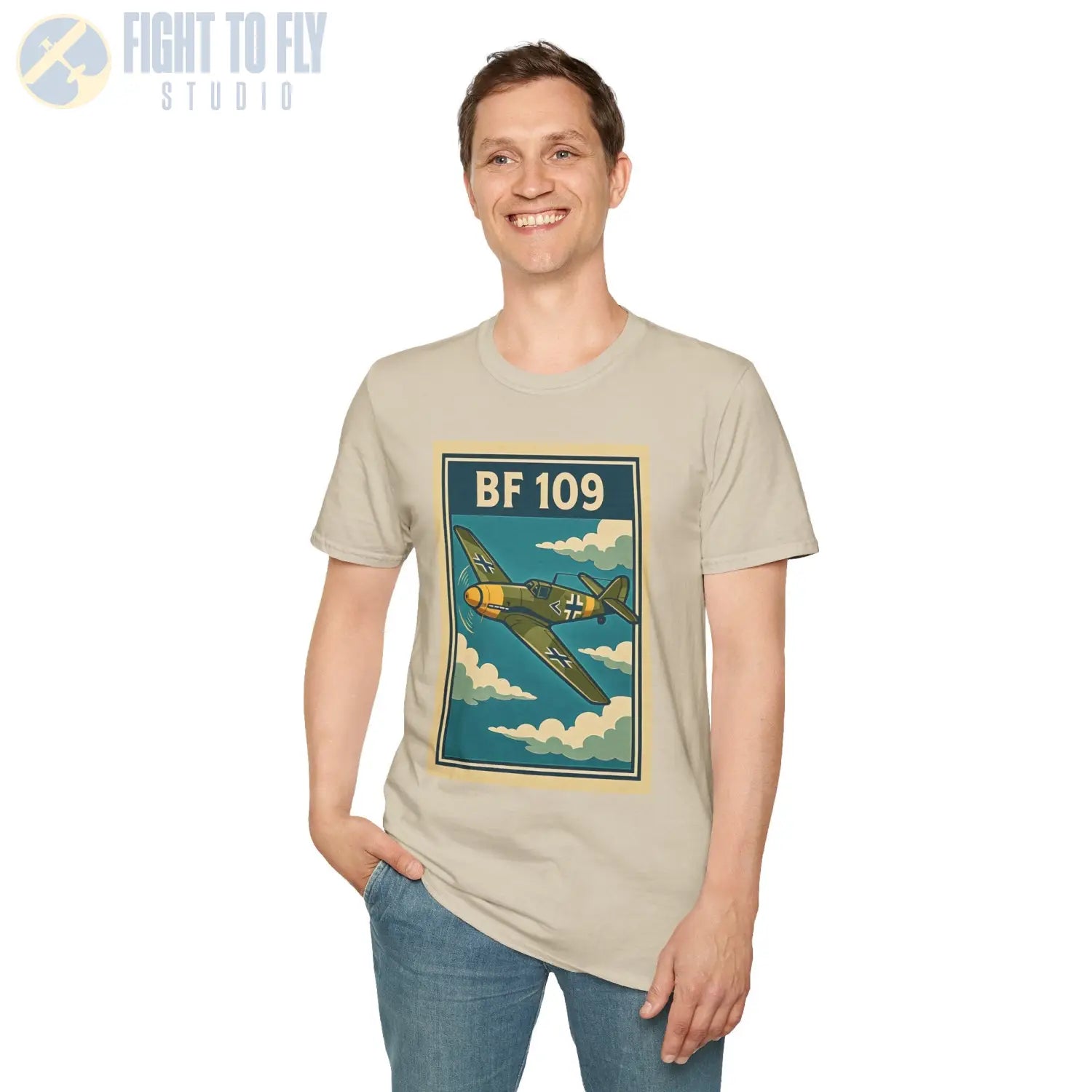 Messerschmitt Bf 109 Premium Full Graphic T-Shirt - Pilot gifts - WWII warbird t-shirt