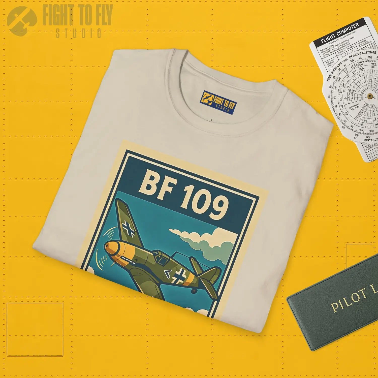 Messerschmitt Bf 109 Premium Full Graphic T-Shirt - Pilot gifts - WWII warbird t-shirt