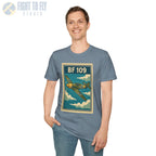 Messerschmitt Bf 109 Premium Full Graphic T-Shirt - Pilot gifts - WWII warbird t-shirt