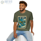 Messerschmitt Bf 109 Premium Full Graphic T-Shirt - Pilot gifts - WWII warbird t-shirt