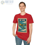 Messerschmitt Bf 109 Premium Full Graphic T-Shirt - Pilot gifts - WWII warbird t-shirt