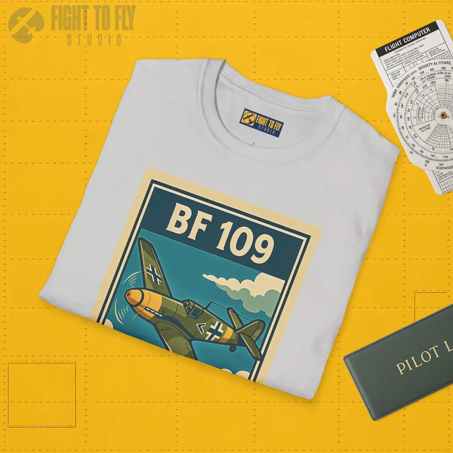 Messerschmitt Bf 109 Premium Full Graphic T-Shirt - Pilot gifts - WWII warbird t-shirt