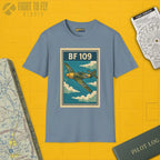 Messerschmitt Bf 109 Premium Full Graphic T-Shirt - Pilot gifts - WWII warbird t-shirt