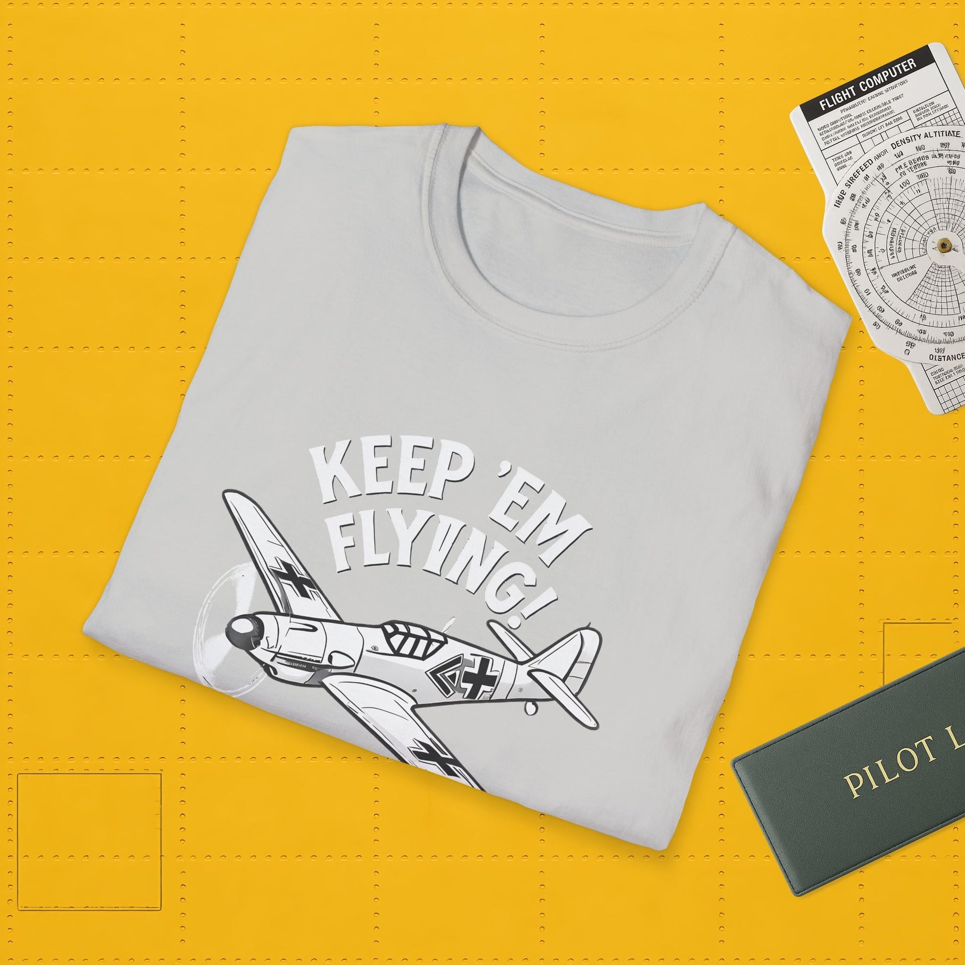 Bf 109 Premium T-Shirt – “Keep ’Em Flying!” WWII Fighter Graphic Tee - Pilot gifts - warbird t-shirt