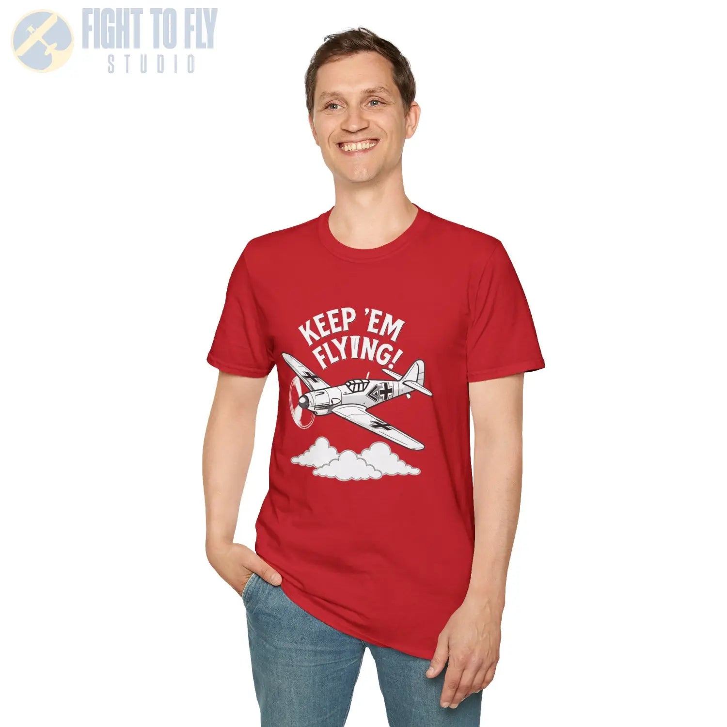 Bf 109 “Keep ’Em Flying!” - T-Shirt - Pilot gifts - WWII warbird t-shirt