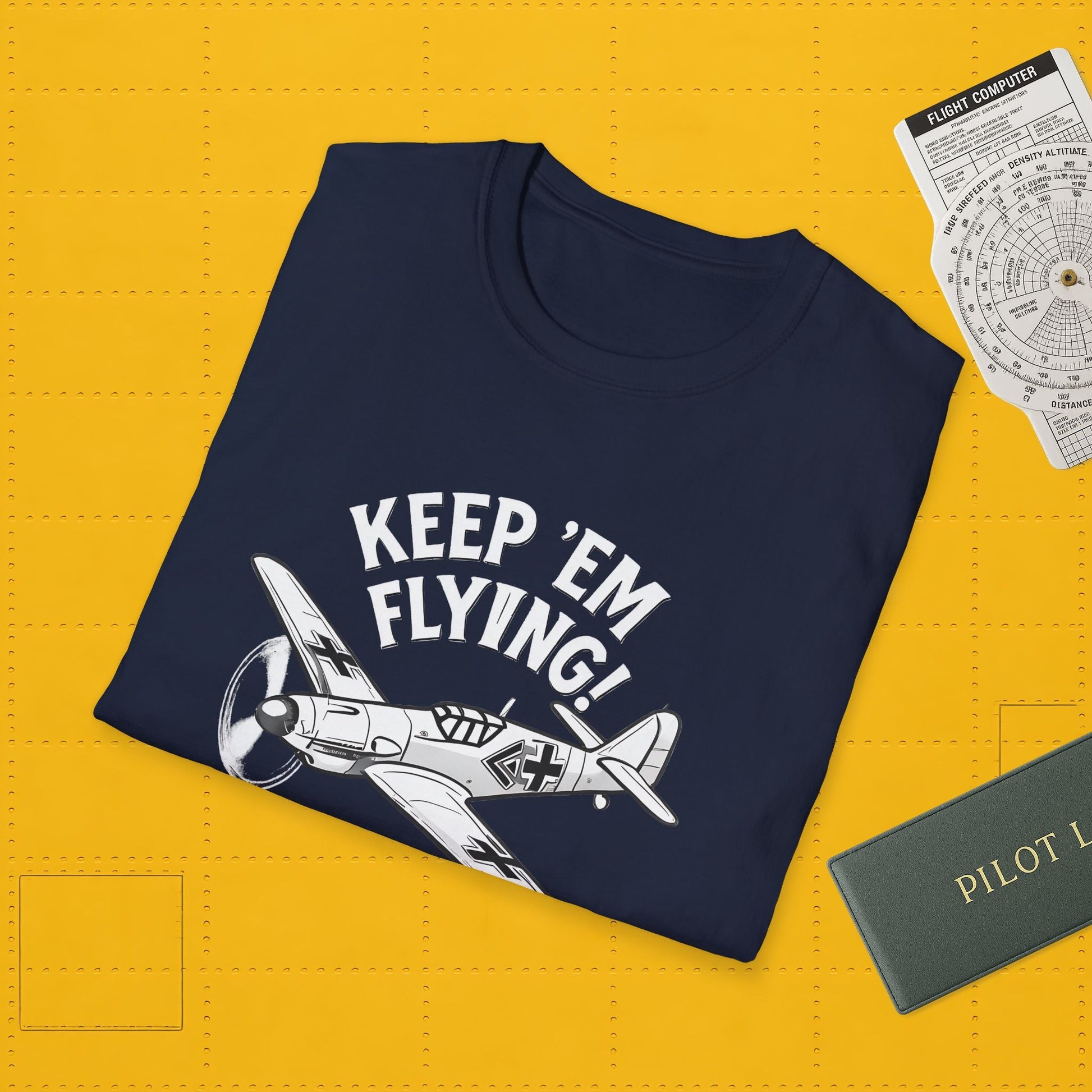 Bf 109 Premium T-Shirt – “Keep ’Em Flying!” WWII Fighter Graphic Tee - Pilot gifts - warbird t-shirt
