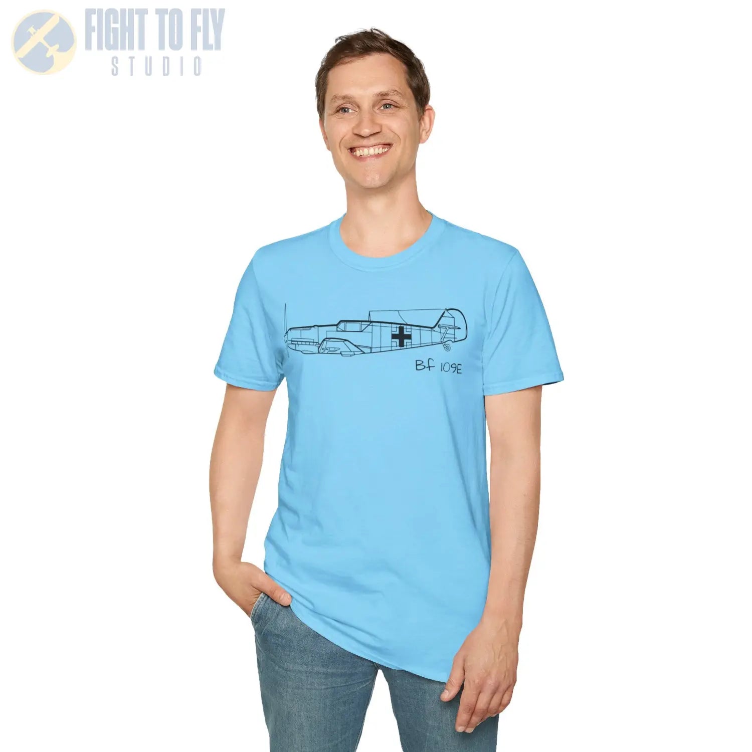 BF 109E T-Shirt - Pilot gifts - WWII warbird t-shirt