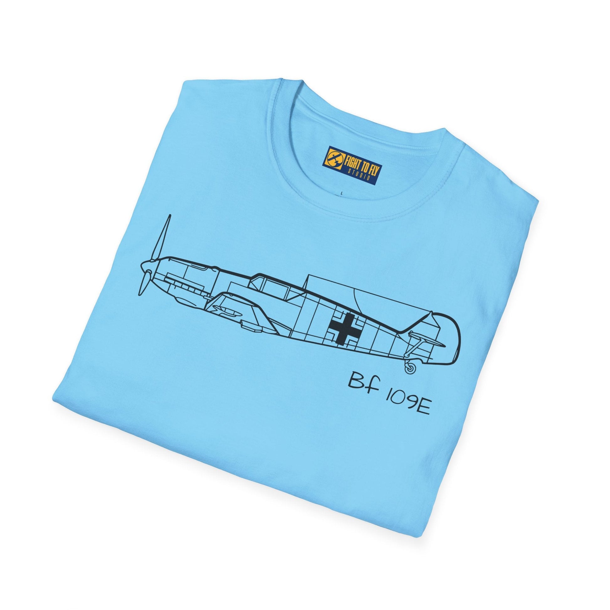 BF 109E T-Shirt – Bf WWII Fighter Aircraft Aviation Tee - Gifts for pilots - apparel
