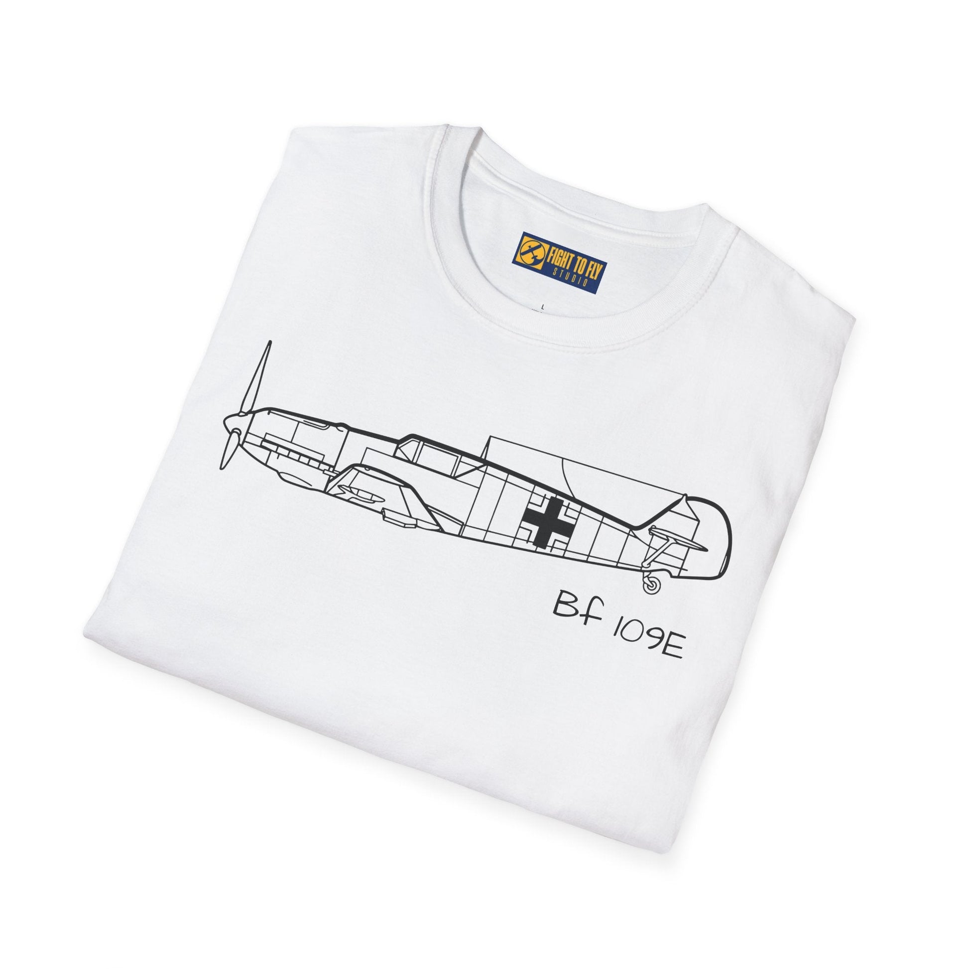BF 109E T-Shirt – Bf WWII Fighter Aircraft Aviation Tee - Gifts for pilots - apparel