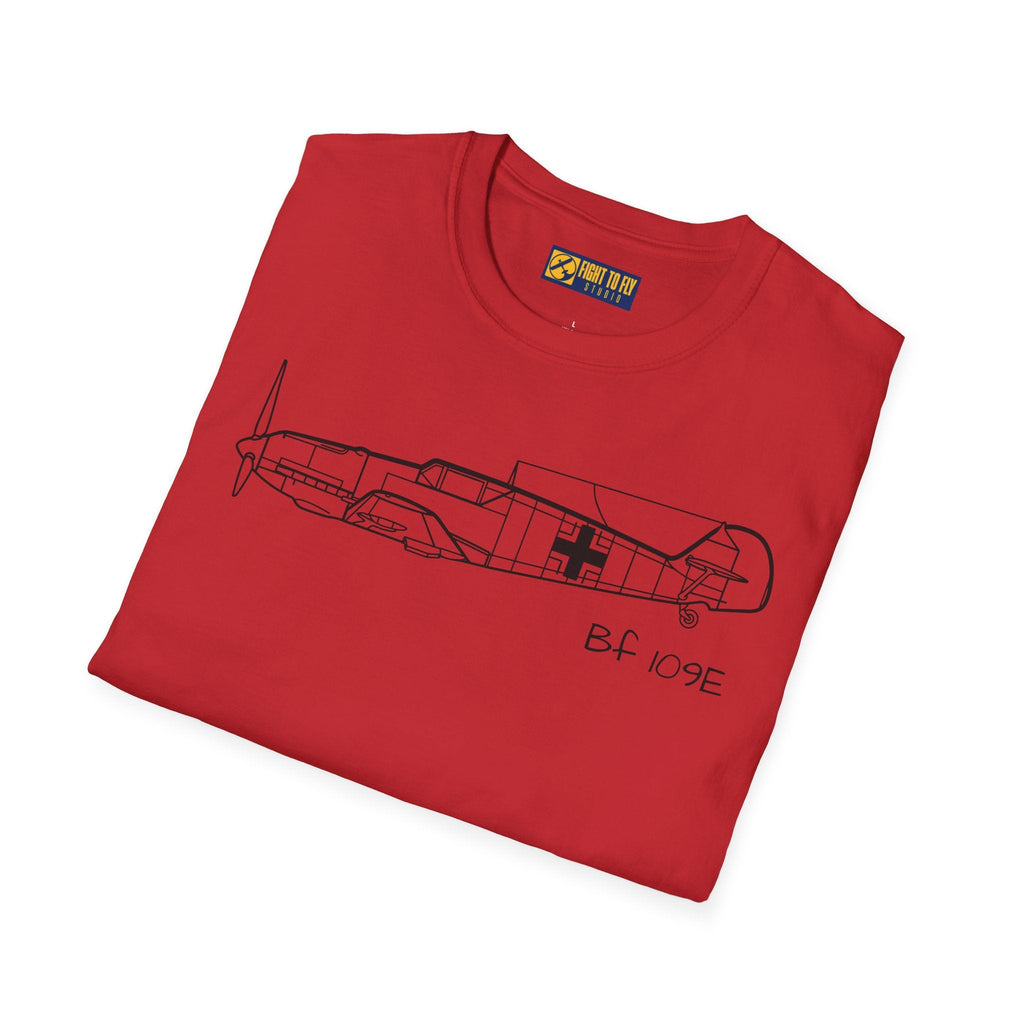 BF 109E T-Shirt – Bf WWII Fighter Aircraft Aviation Tee - Gifts for pilots - apparel