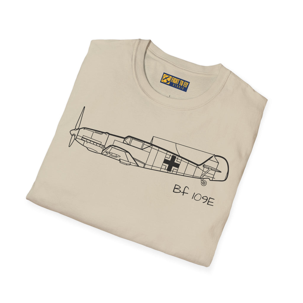 BF 109E T-Shirt – Bf WWII Fighter Aircraft Aviation Tee - Gifts for pilots - apparel