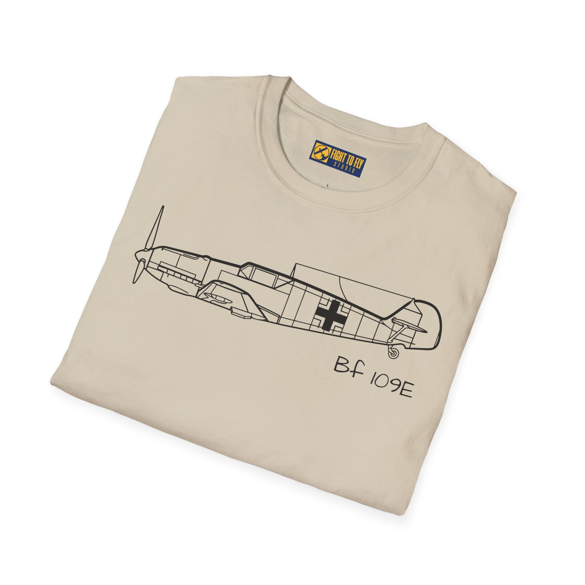 BF 109E T-Shirt – Bf WWII Fighter Aircraft Aviation Tee - Gifts for pilots - apparel