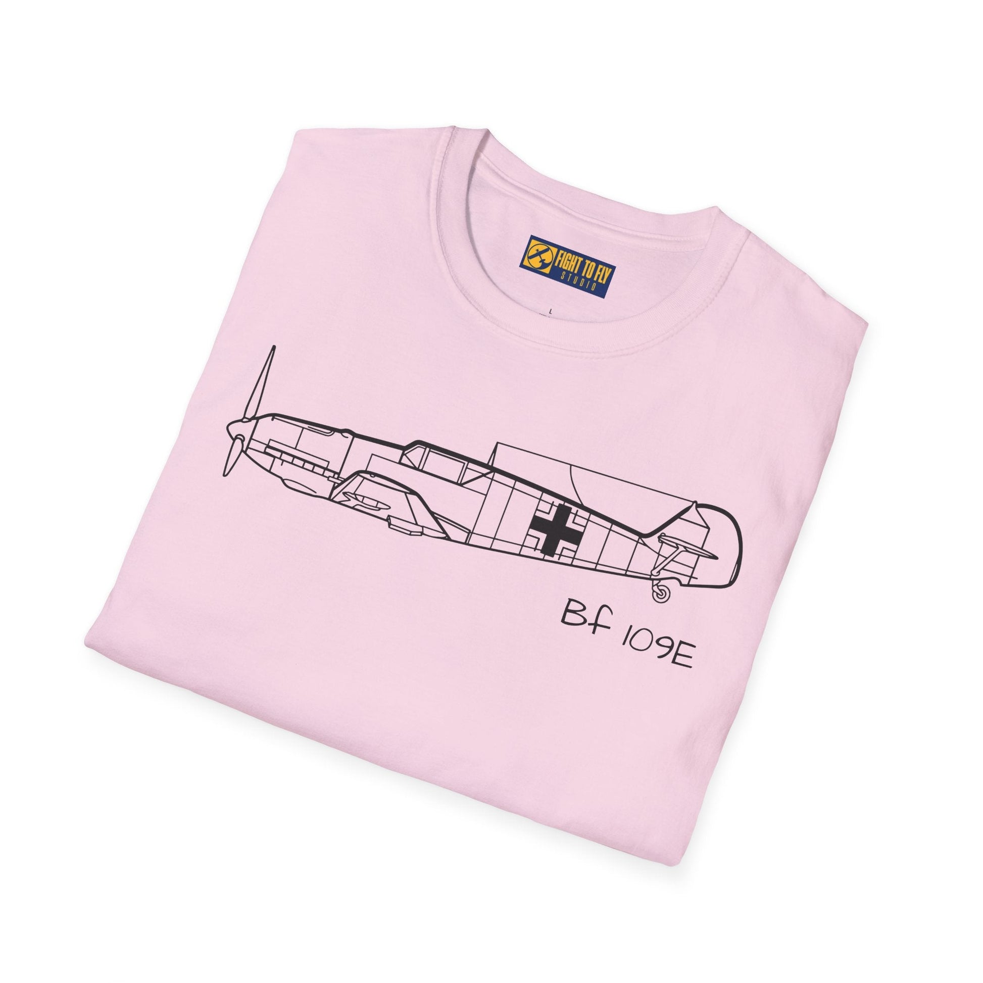 BF 109E T-Shirt – Bf WWII Fighter Aircraft Aviation Tee - Gifts for pilots - apparel