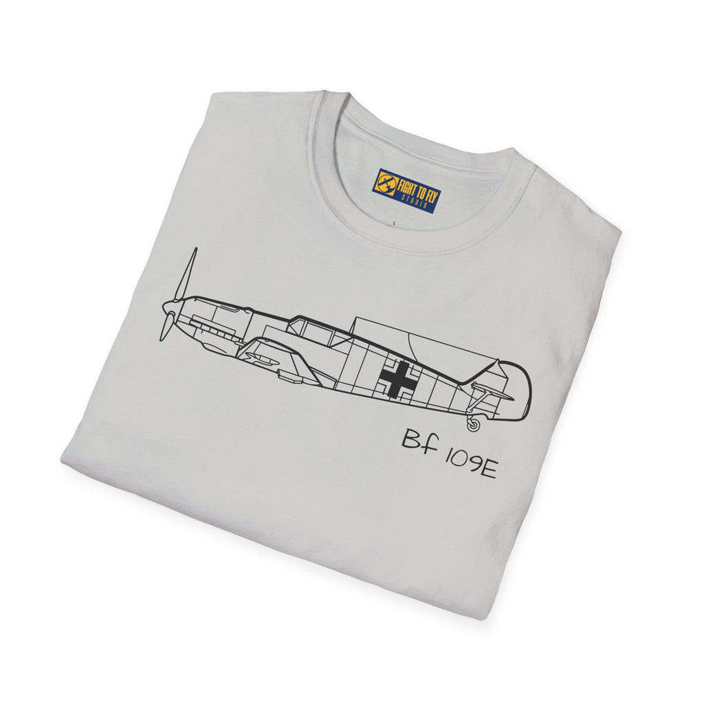 BF 109E T-Shirt – Bf WWII Fighter Aircraft Aviation Tee - Gifts for pilots - apparel