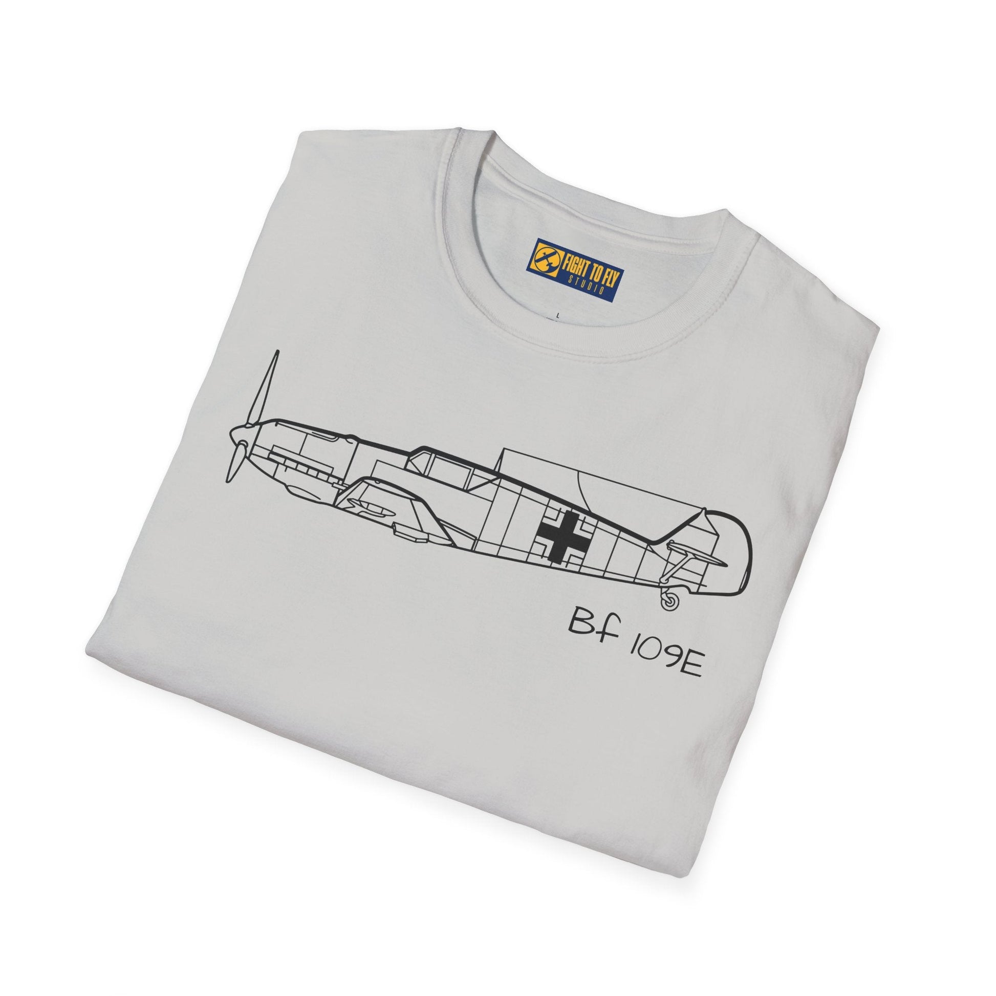 BF 109E T-Shirt – Bf WWII Fighter Aircraft Aviation Tee - Gifts for pilots - apparel