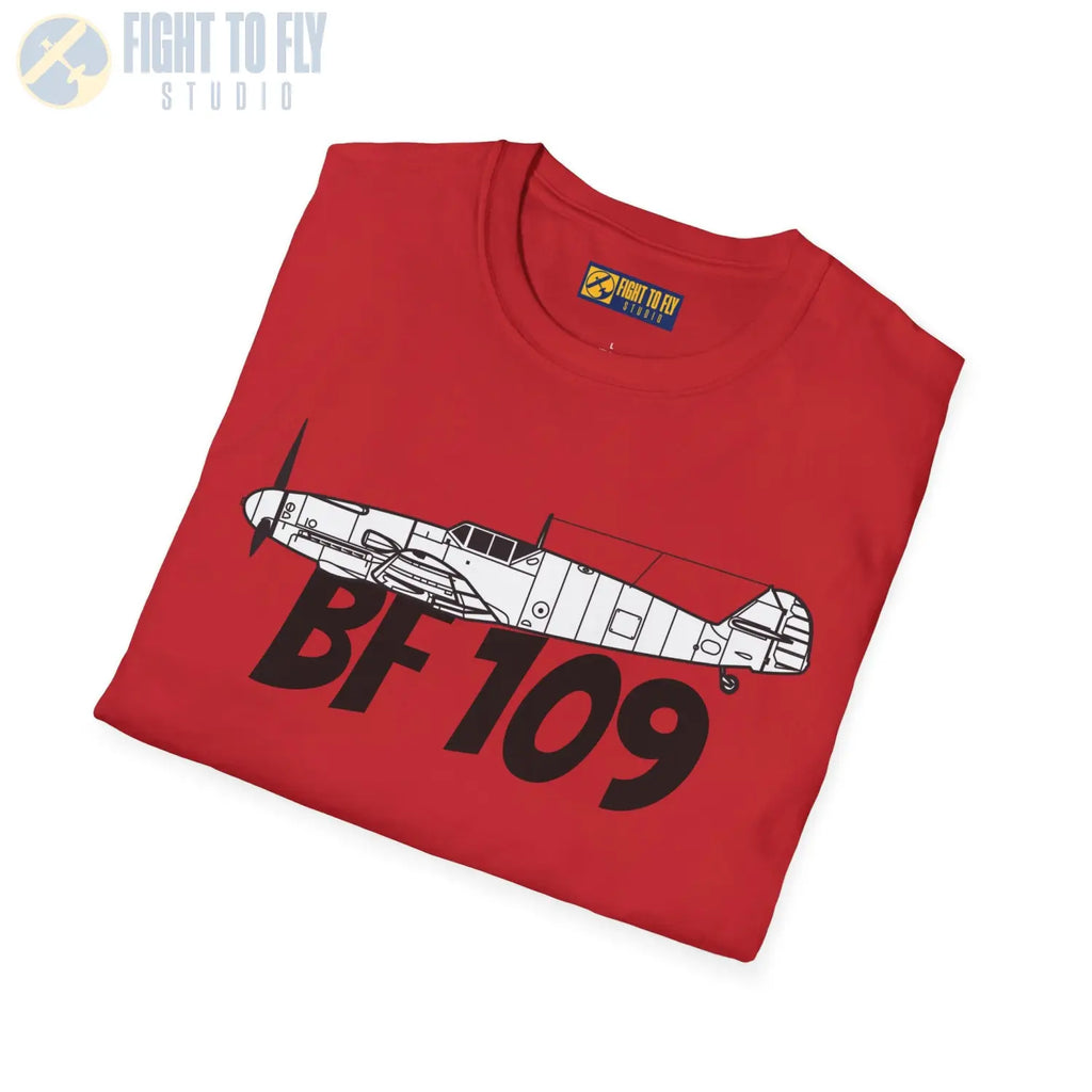 Bf 109G Side Profile T-Shirt - Pilot gifts - WWII warbird t-shirt