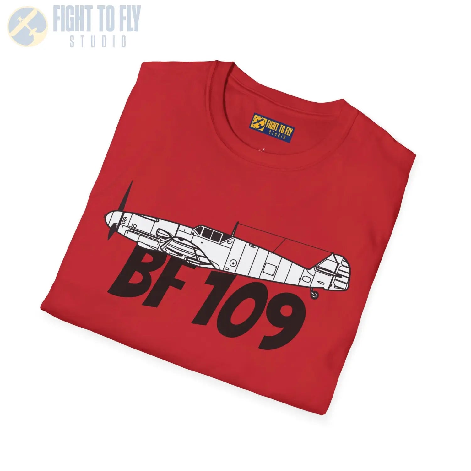 Bf 109G Side Profile T-Shirt - Pilot gifts - WWII warbird t-shirt
