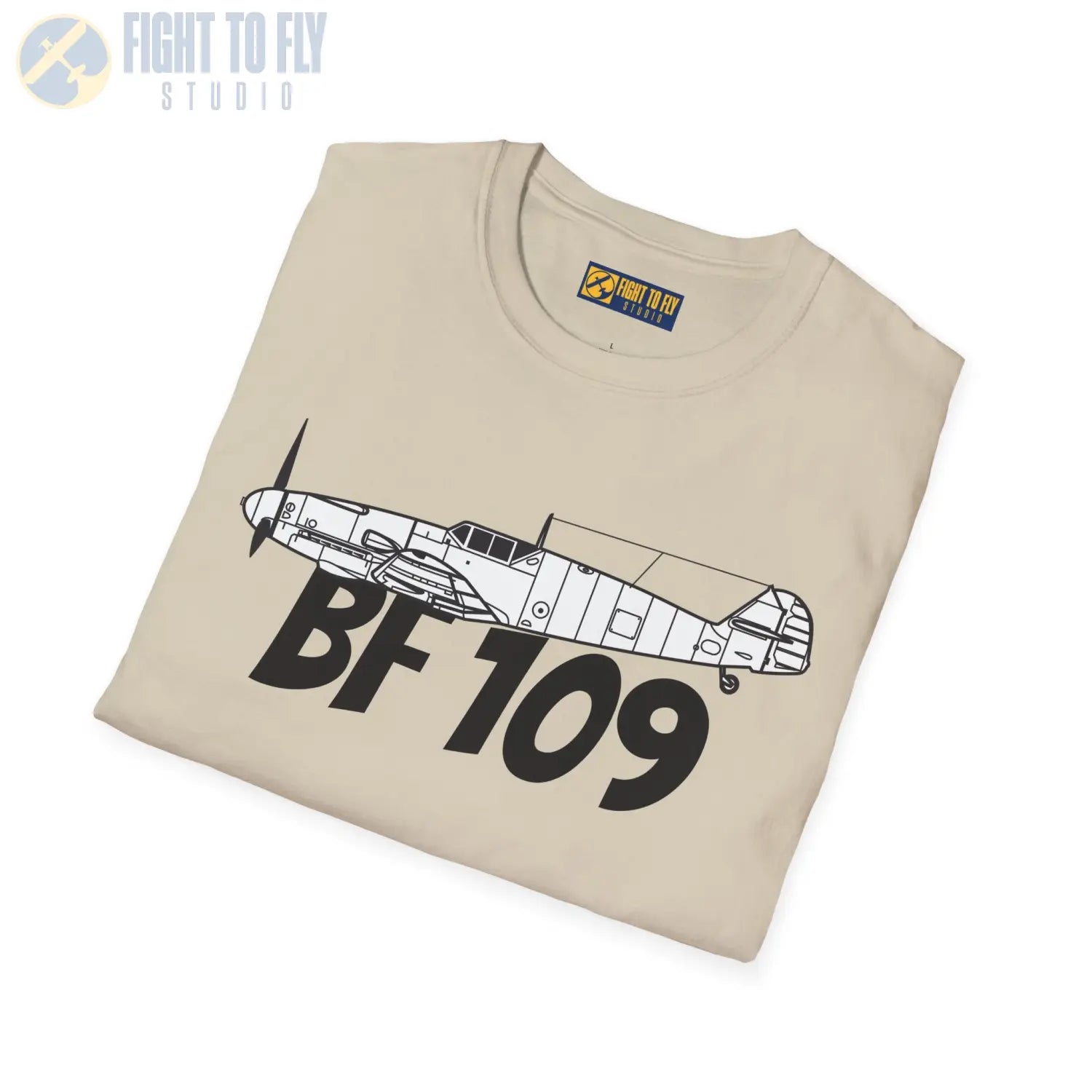 Bf 109G Side Profile T-Shirt - Pilot gifts - WWII warbird t-shirt