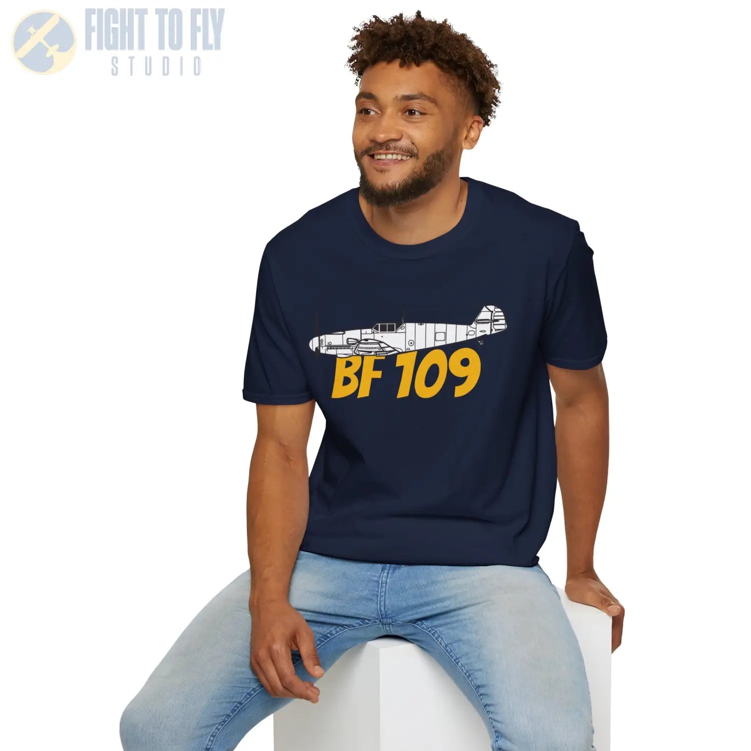 Bf 109G Side Profile T-Shirt - Pilot gifts - WWII warbird t-shirt
