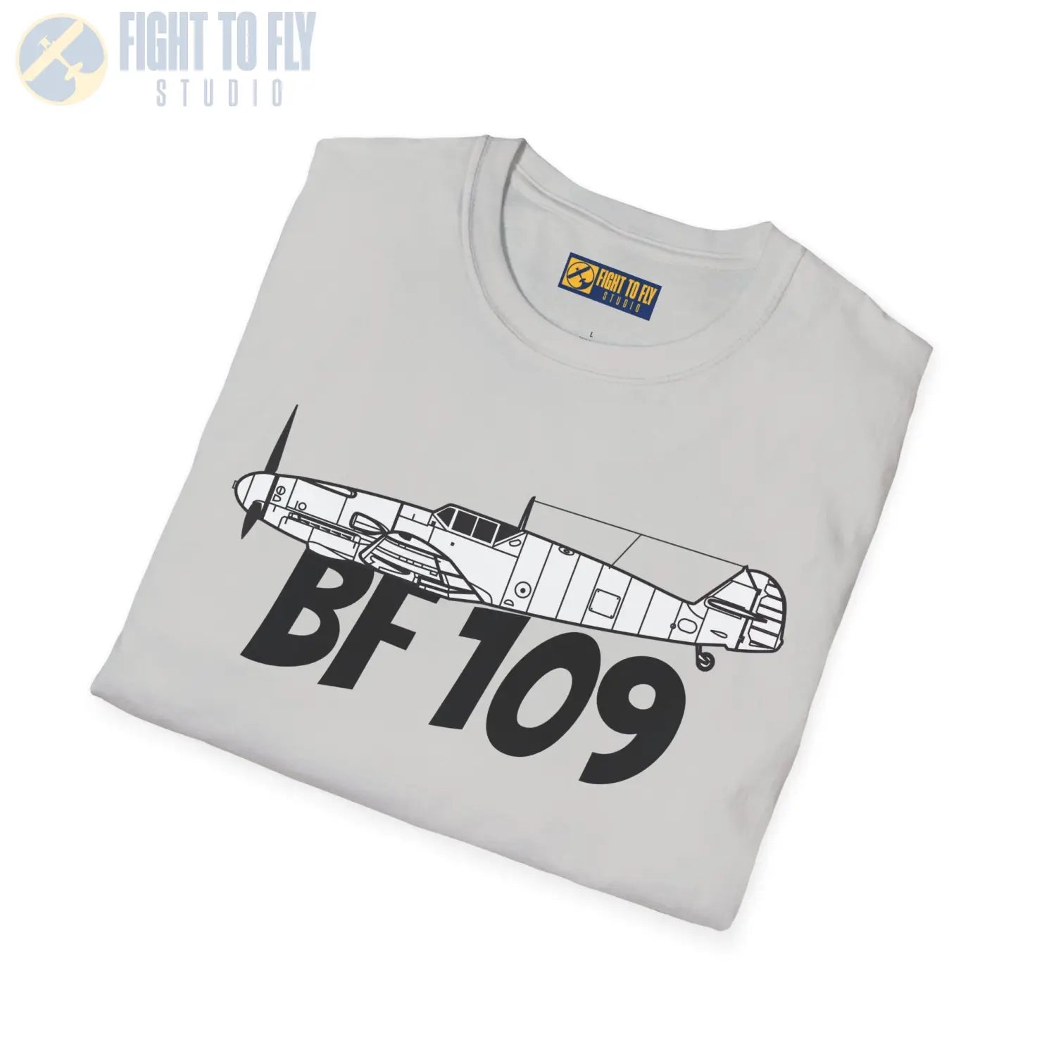 Bf 109G Side Profile T-Shirt - Pilot gifts - WWII warbird t-shirt