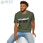 Bf 109G Side Profile T-Shirt - Pilot gifts - WWII warbird t-shirt