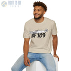 Bf 109G Side Profile T-Shirt - Pilot gifts - WWII warbird t-shirt