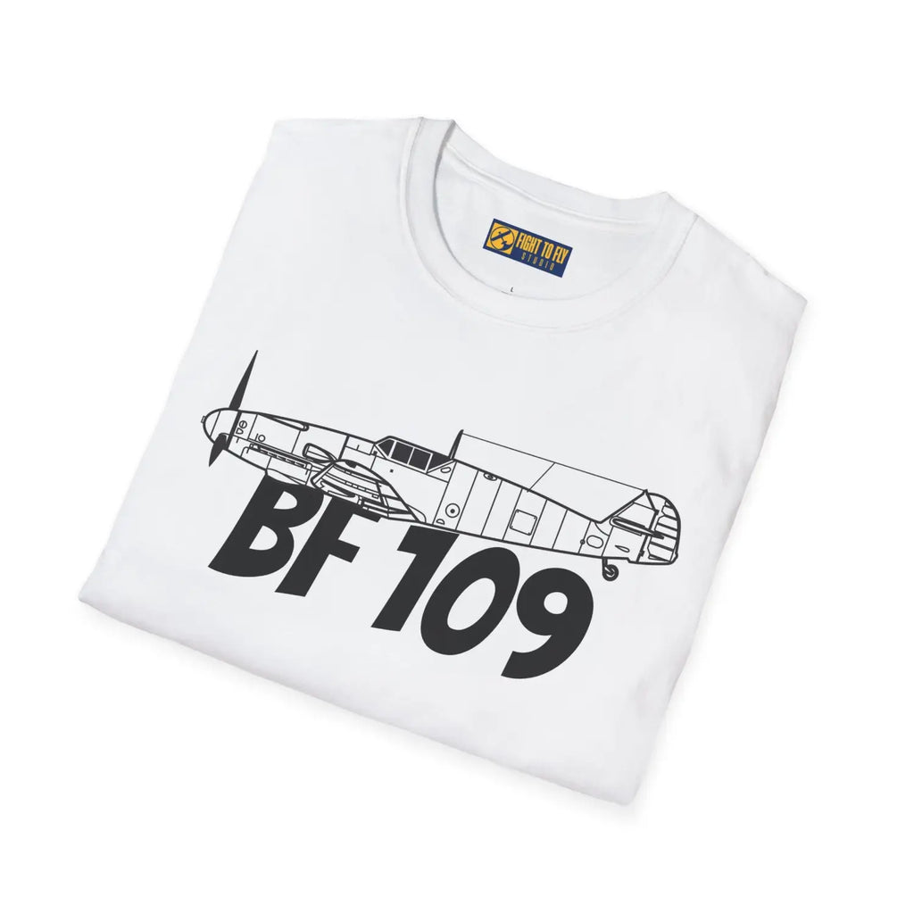 Bf 109G Side Profile T-Shirt - Pilot gifts - WWII warbird t-shirt