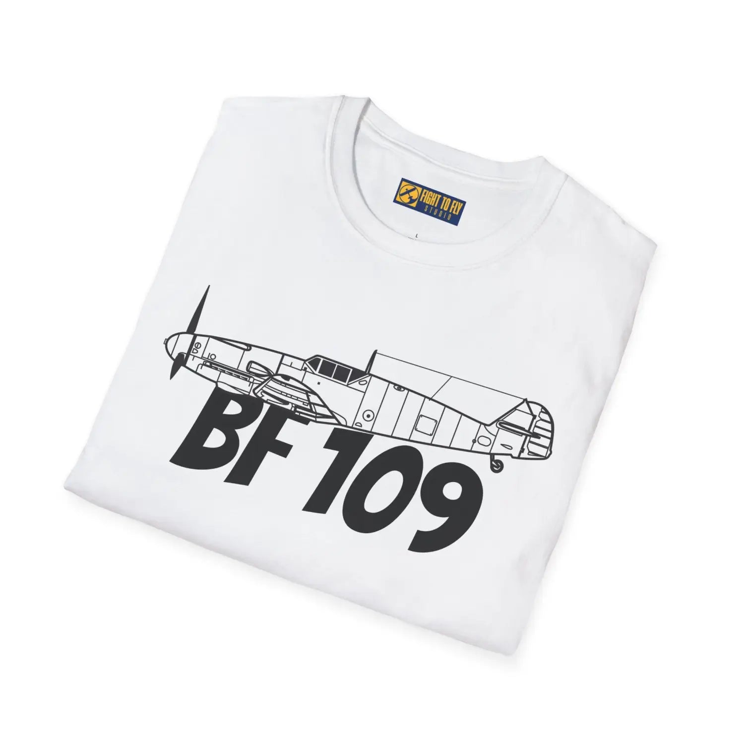 Bf 109G Side Profile T-Shirt - Pilot gifts - WWII warbird t-shirt