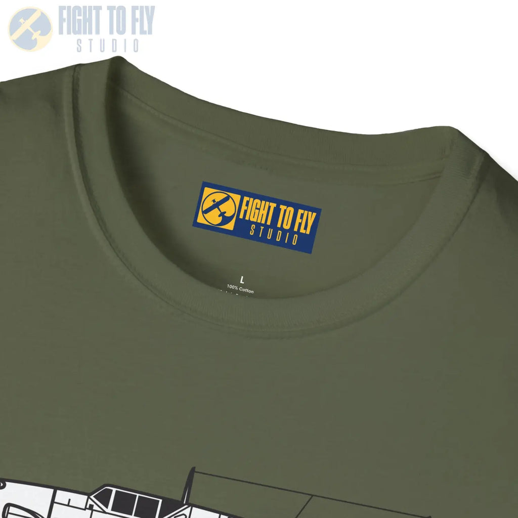 Bf 109G Side Profile T-Shirt - Pilot gifts - WWII warbird t-shirt