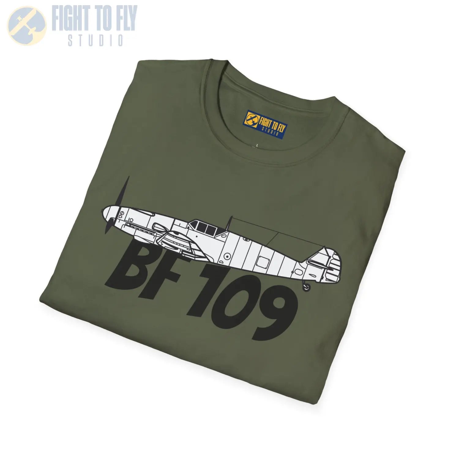 Bf 109G Side Profile T-Shirt - Pilot gifts - WWII warbird t-shirt